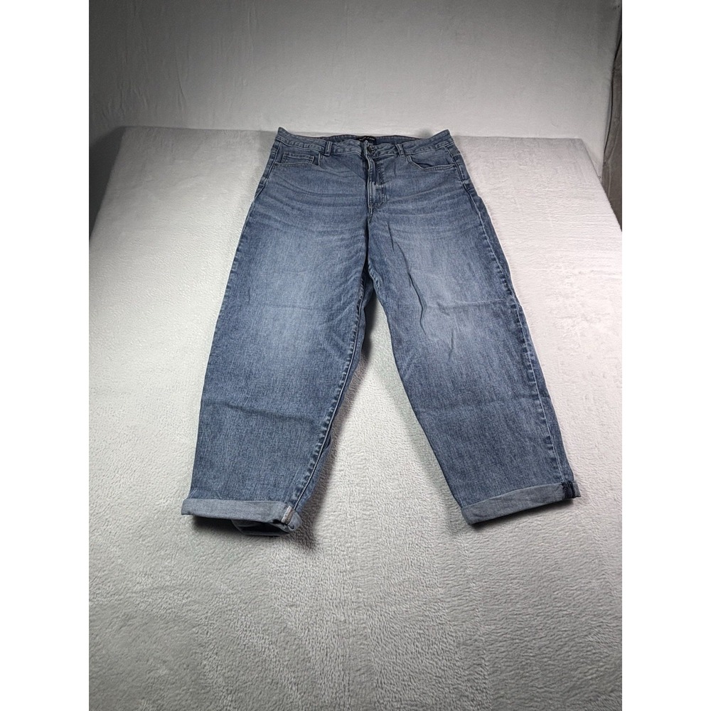 Nautica Straight Leg Womens Jeans Size 16 Dark Wash Blue High Rise Denim